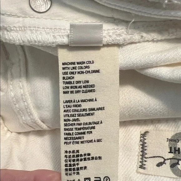 Free People White Denim Button Up Skirt  Size 28 - Picture 7 of 7